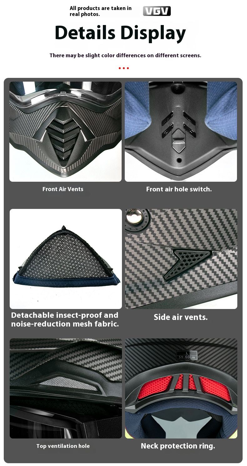 Casco da moto fuoristrada con Bluetooth - Casco integrale in ABS omologato 3C per uomo e donna, per avventure in tutte le stagioni_voghion.com
