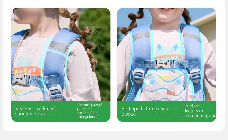 Zaino per bambini per la scuola materna - Zaino ultraleggero per la scuola materna e l'asilo con spallacci imbottiti traspiranti (design dinosauro/coniglio/squalo)_voghion.com