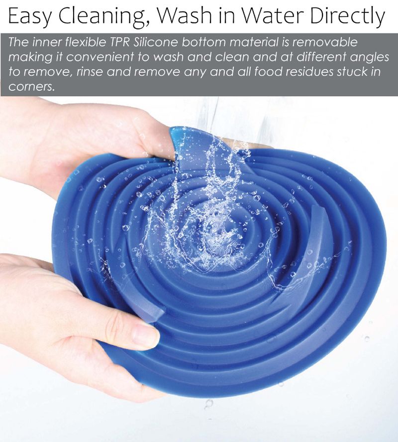 Pet Life 'Cirlicue' Shark Fin Shaped Modern Slow Feeding Pet Bowl_voghion.com