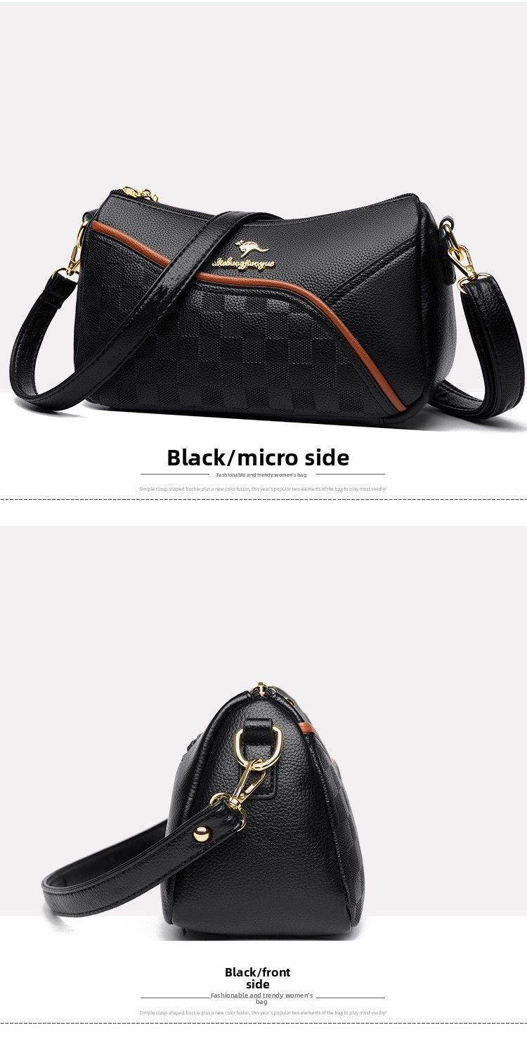 Borsa a tracolla elegante e alla moda per la mamma, semplice e nuova, da donna di mezza età, primavera 2025_voghion.com