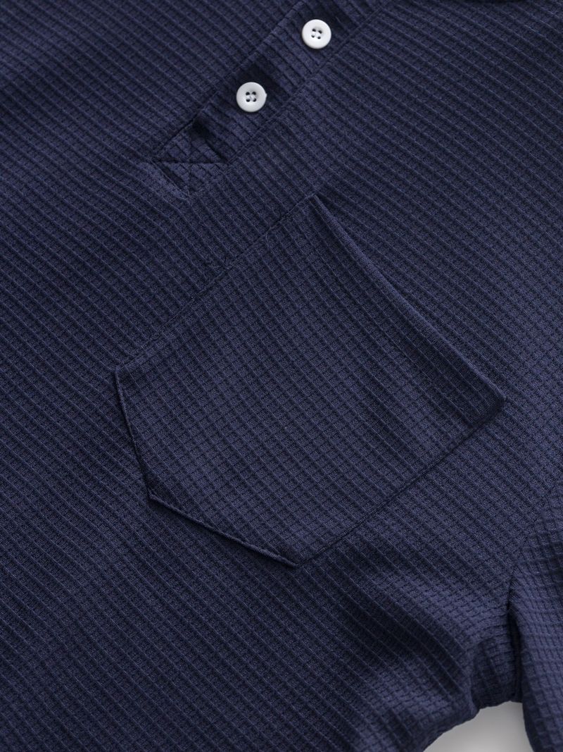 Men's Henley Shirt Long Sleeve - Breathable Button-Up Polo With Wrinkle-Resistant Fabric (6 Colors) | Smart Casual & Business Casual Essential_voghion.com