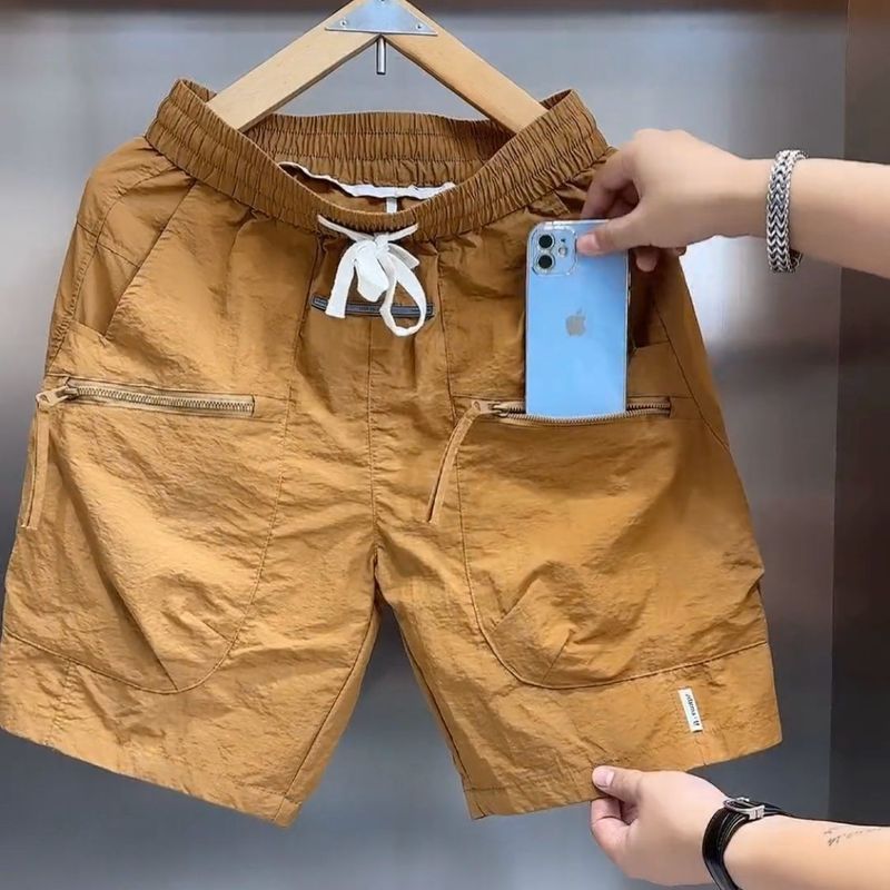 Herrenbekleidung Dünne Shorts für Männer, Marken-Workwear-Shorts, einfarbige, schlichte, lässige Sporthose für den Sommer im neuen Stil für Männer_voghion.com