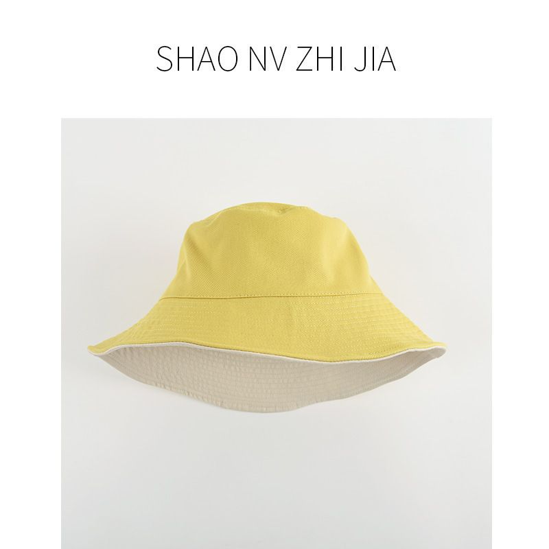 Cappello da pescatore bifacciale per donna, versione coreana, cappello estivo alla moda e versatile con parasole rosso, cappello da sole_voghion.com