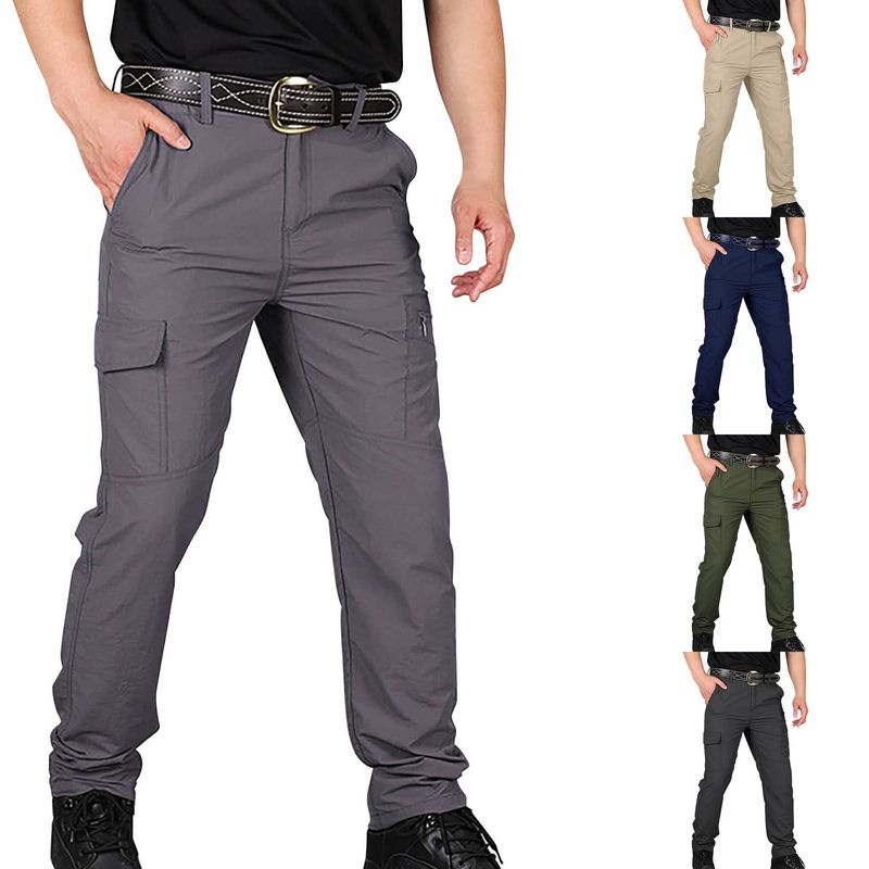 Summer Men'S Cargo Quick Drying Sports Outdoor Mountaineering Work Long Breathable Casual Pants Male Trousers_voghion.com