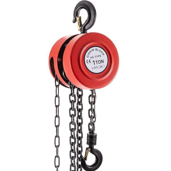 Hand Chain Hoist, 2200 Lbs /1 Ton Capacity Chain Block, 10ft/3m Lift Manual Hand Chain Block, Manual Hoist W/Industrial-Grade Steel Construction Fo_voghion.com