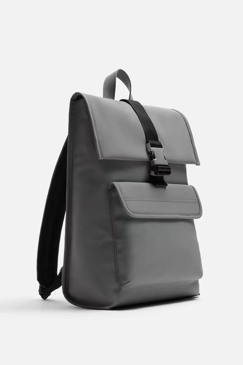 2025 New Men's Patchwork Fashion Multi-Functional Large Capacity Black Laptop Backpack Waterproof Backpack_voghion.com
