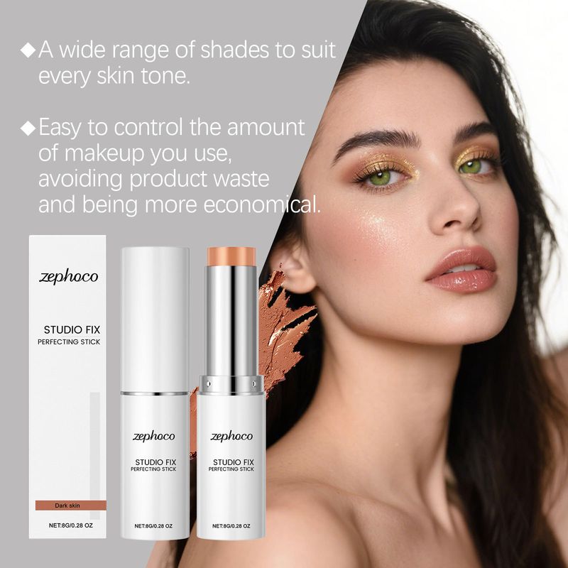 Zephoco Stick – Feuchtigkeitsspendende Concealer-Foundation für dunkle Hauttöne – Schaffen Sie ein makelloses Basis-Make-up für jeden Tag_voghion.com