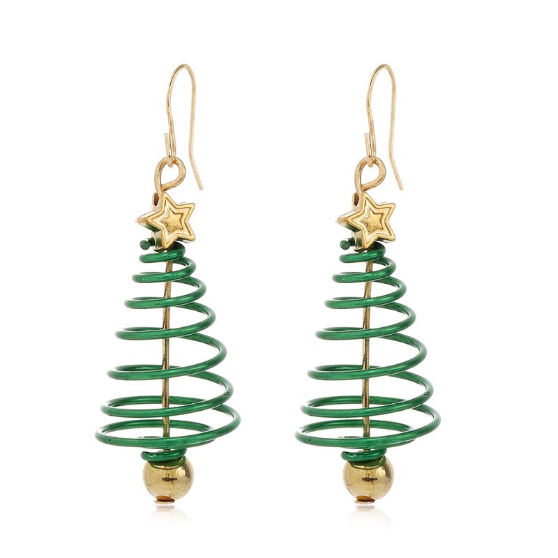 Boucles d'oreilles à tige en alliage, série de cloches colorées, accessoires d'oreilles de Noël, nouvelle collection 2022_voghion.com
