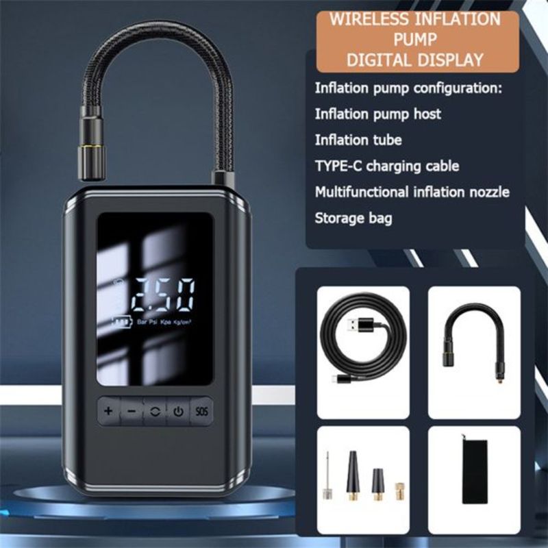 4 Digital Bank: Tire Used Be Car Tire Air Can Lighting Power Mini Inflator A LED A Display Air LED Compressor Use Compressor As_voghion.com