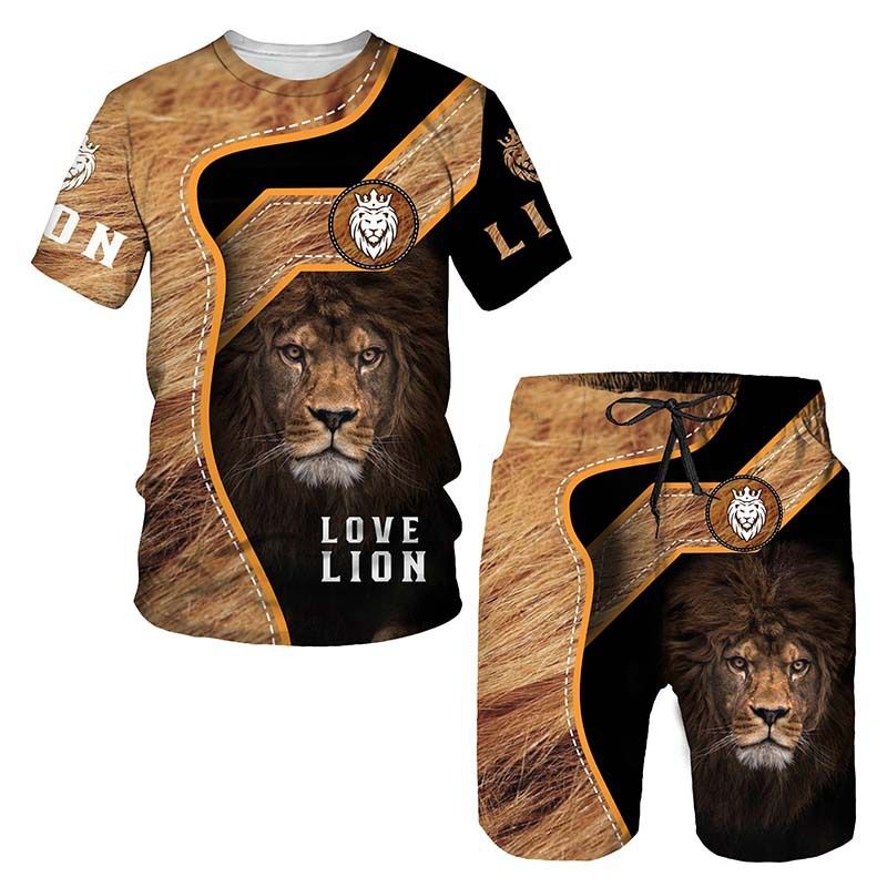 Men's Tracksuit Set 3D Print T-shirt 2 Piece Outfits Summer Sportswear Streetwear Luxury Fashion Short Sleeve Pullover Oversized_voghion.com