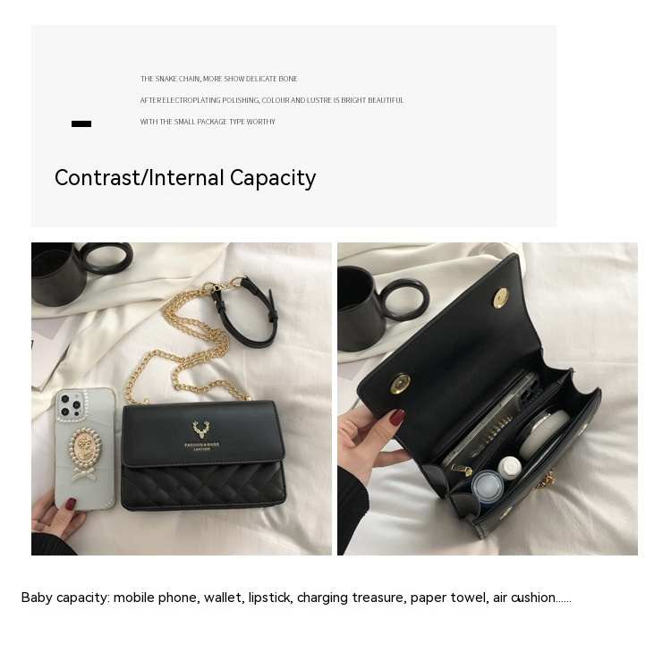 Lingge-Bolso de hilo bordado para mujer, bandolera de un hombro, cadena de regalo para el Día de San Valentín, bolso cuadrado pequeño_voghion.com