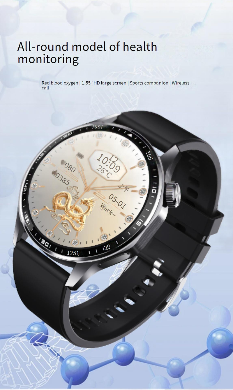 Relojes inteligentes Reloj deportivo Correr Frecuencia cardíaca Ritmo Sueño Monitoreo de oxígeno en sangre Pulsera de alarma Meita Calorie SOS_voghion.com