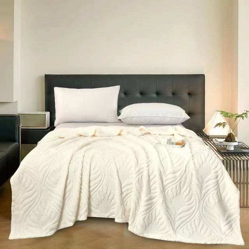 Couverture en flanelle jacquard pour canapé climatisé quatre saisons_voghion.com