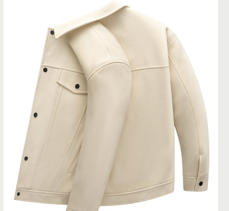 Men's Clothing Plus Size Woolen Lapel Jacket For Men Plus Size Loose Short Cotton Padded Jacket Thickened Coat_voghion.com