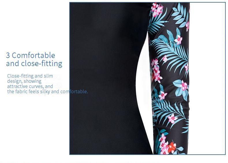 Women's Sexy Two-Piece Swimsuit - Floral Print Bikini Set With Zipper Top & Boyshort Bottom For Surfing_voghion.com