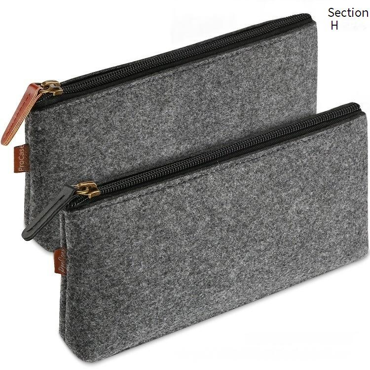 Minimalistisches Federmäppchen aus Filz – Schreibwaren-Organizer mit großer Kapazität für Studenten (leicht, langlebig, Design mit mehreren Taschen)_voghion.com