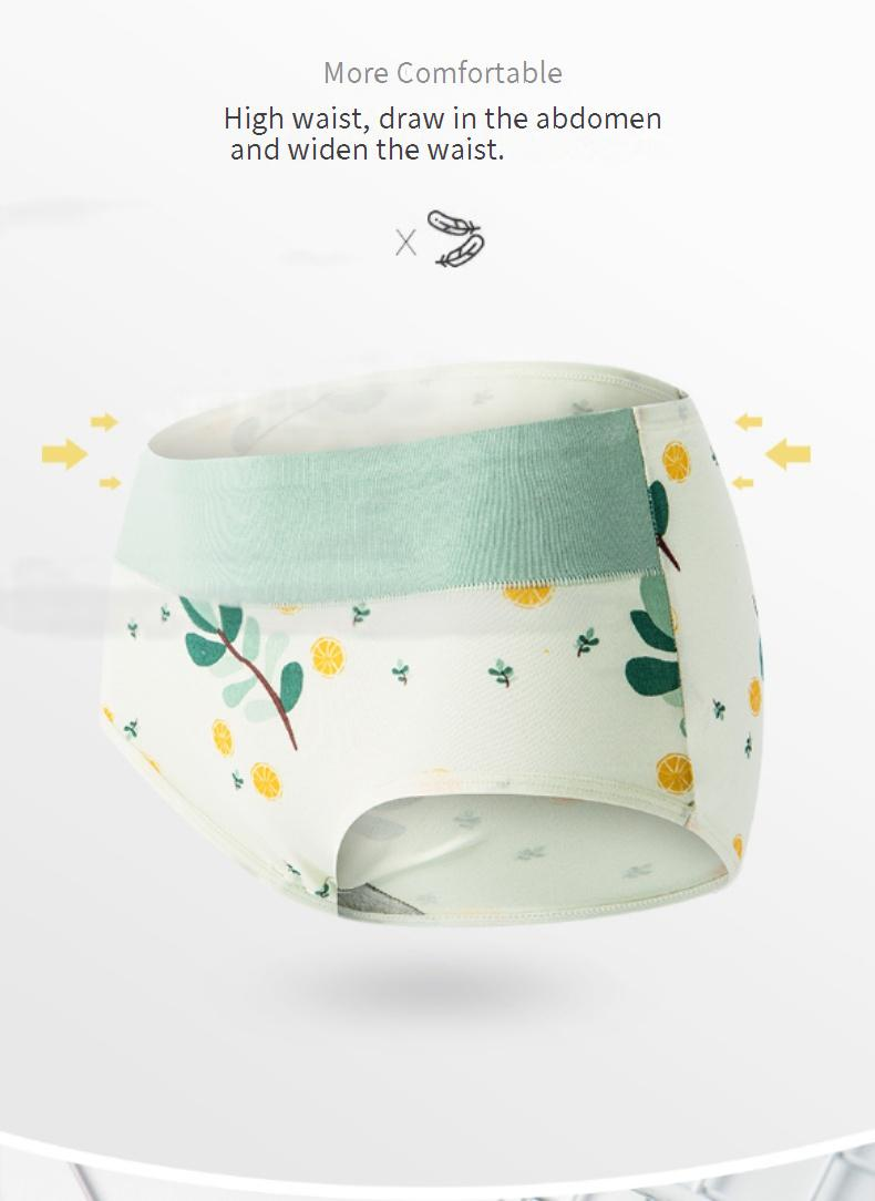 Sous-vêtements intimes pour femmes, sous-vêtements en pur coton pour filles, petits slips respirants antibactériens à imprimé frais à l'entrejambe_voghion.com