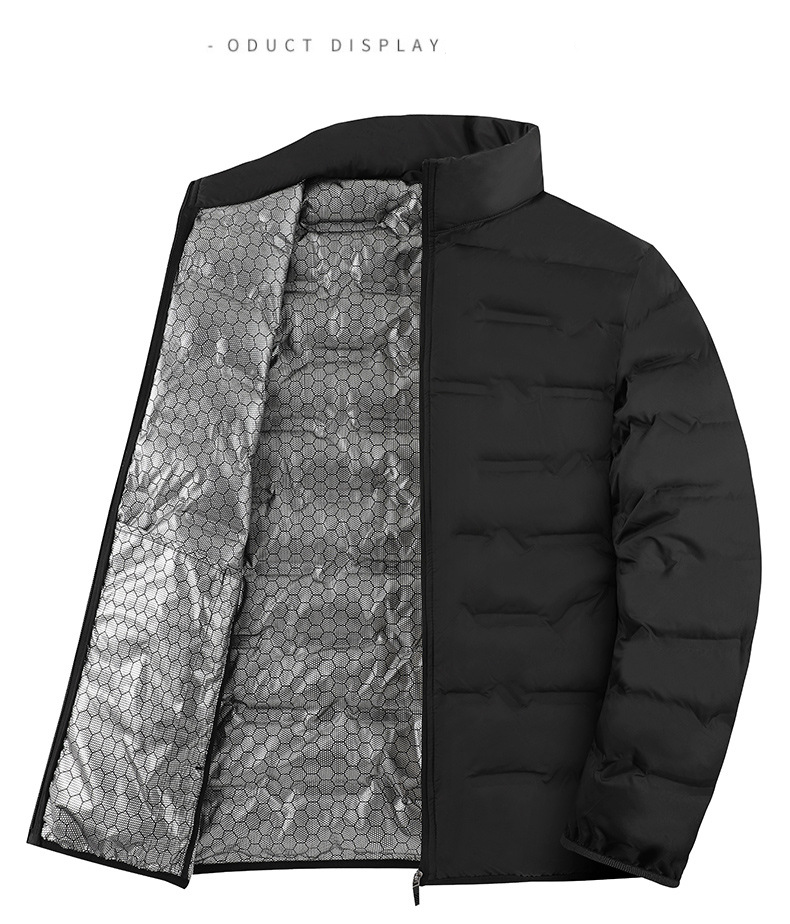 Men's Lightweight Down Jacket With Graphene Technology 650 Fill Power White Duck Down Waterproof Winter Coat Slim Fit Stand Collar Casual Outerwear_voghion.com