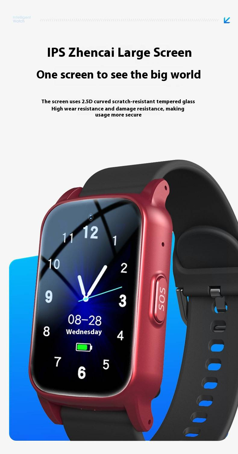 Smartwatch für Senioren mit GPS-Tracking, SIM-Kartensteckplatz, Herzfrequenz- und Blutdruckmessgerät, wasserdichter Fitness-Tracker für Männer, Frauen und Kinder_voghion.com