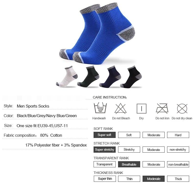 Nuovo marchio 5 paia di calzini da uomo in cotone ad asciugatura rapida, calzini invernali da uomo, termici, per trekking maschile, alta qualità_voghion.com