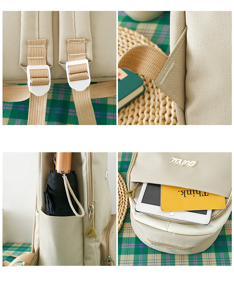 Zaini per bambini, zaini per la scuola primaria e secondaria, zaini di grande capacità, alla moda e casual, borse per tutoraggio in quattro pezzi_voghion.com