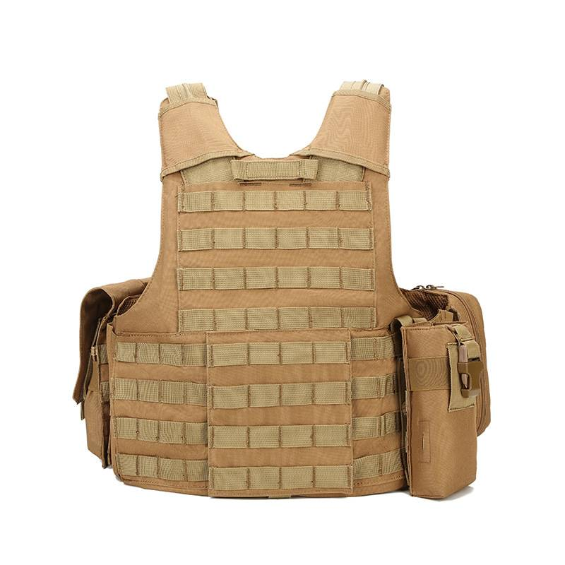 Set di gilet tattici – Uniforme di sicurezza anti-pugnalata e impermeabile per softair, addestramento militare e cosplay | Vestibilità regolabile (nero/marrone chiaro/verde oliva)_voghion.com
