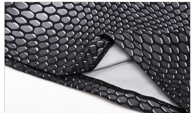 Men's 3D Printed Compression Long Sleeve Shirt – High-Elasticity, Moisture-Wicking Workout Top For Gym, Running & Training_voghion.com