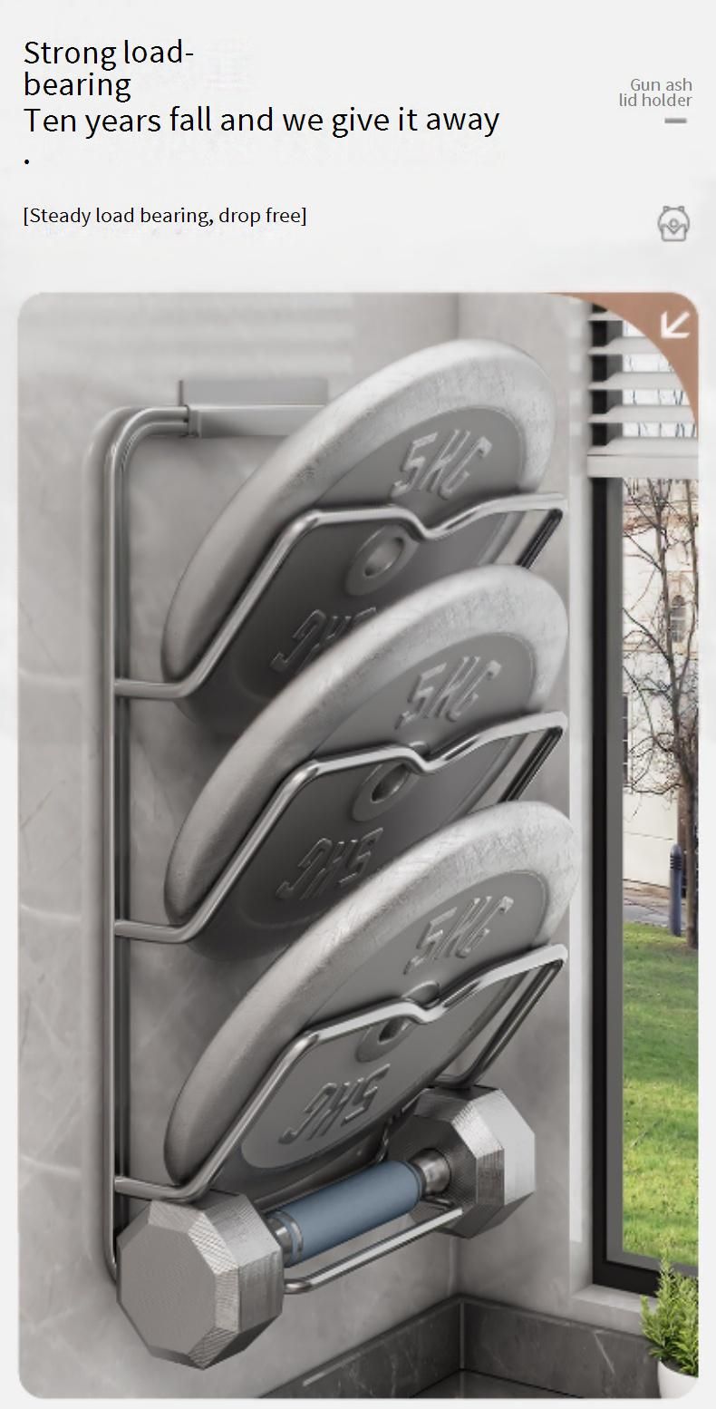 Wall Mounted Pot Lid Holder With Drip Tray - 3-Tier Space-Saving Kitchen Organizer For Cutting Boards, Cookware Lids & Utensils_voghion.com