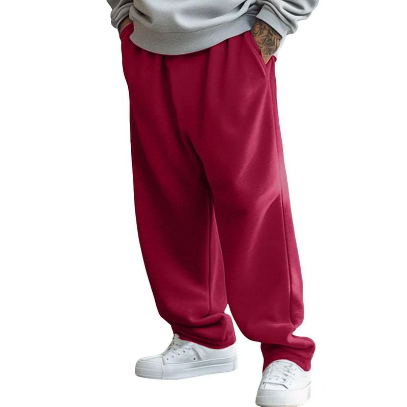 Men's Elastic Waist Jogger Pants With Drawstring - Soft Fleece Lined, Relaxed Fit, Straight Leg, Casual Lounge & Streetwear (Multiple Colors & Sizes)_voghion.com