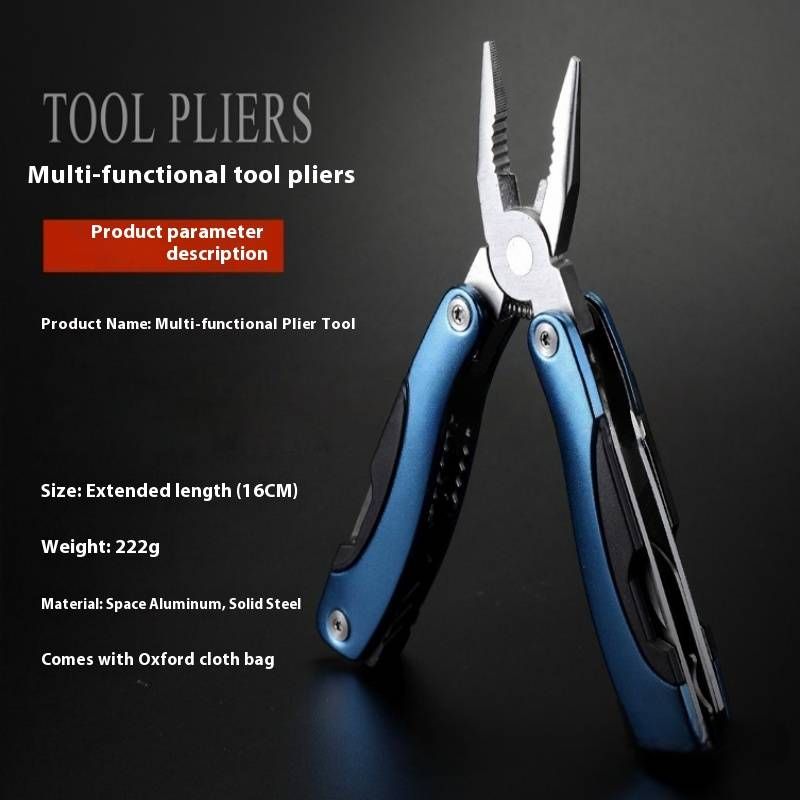 Multifunctional Stainless Steel Folding Pliers - Outdoor Camping, Hiking, Repair & Survival Tool With Sharp Nose & Durable Grip_voghion.com