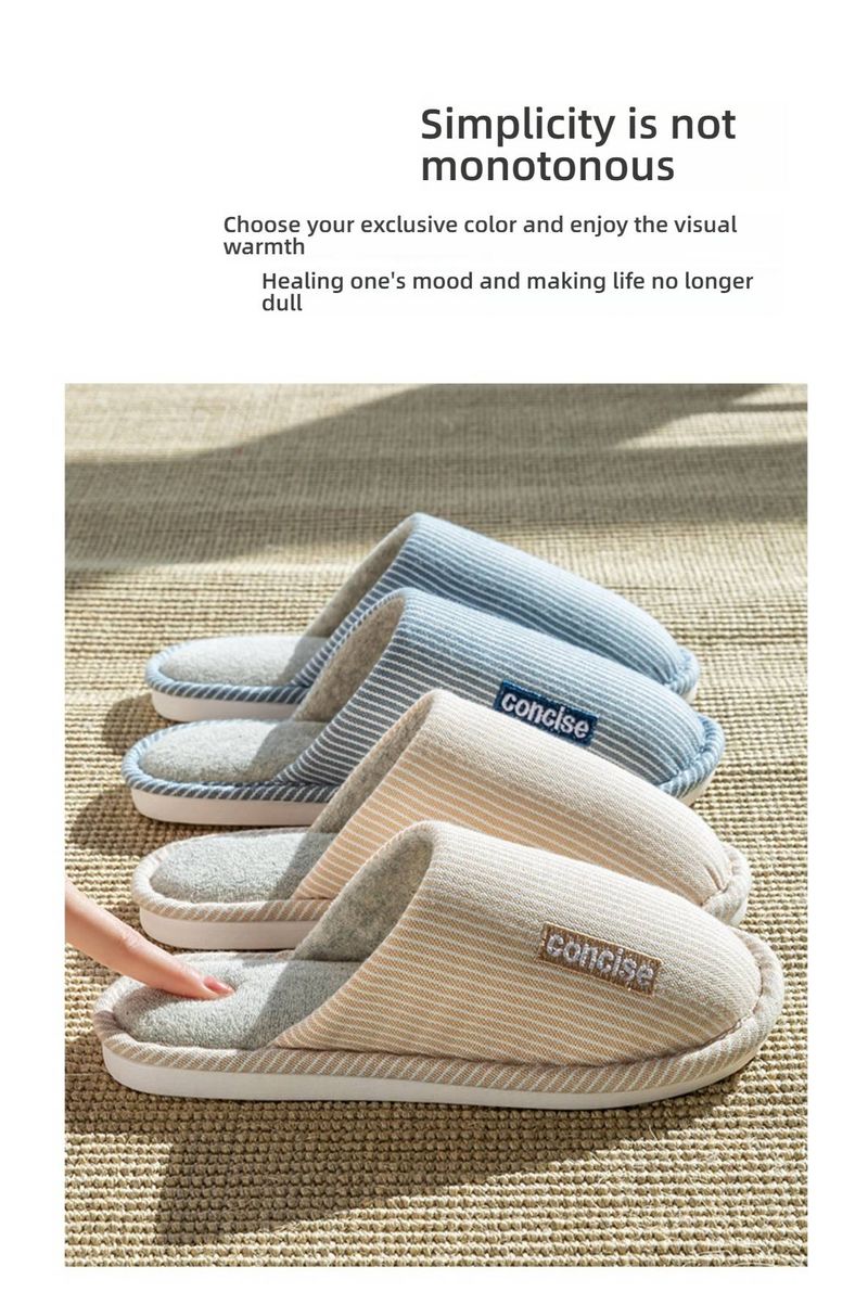 Cozy Fleece-Lined Slippers For Women & Men - Warm Winter Indoor Shoes With Anti-Slip Sole, Soft Home Footwear For Cold Floors, Couple Matching Set_voghion.com