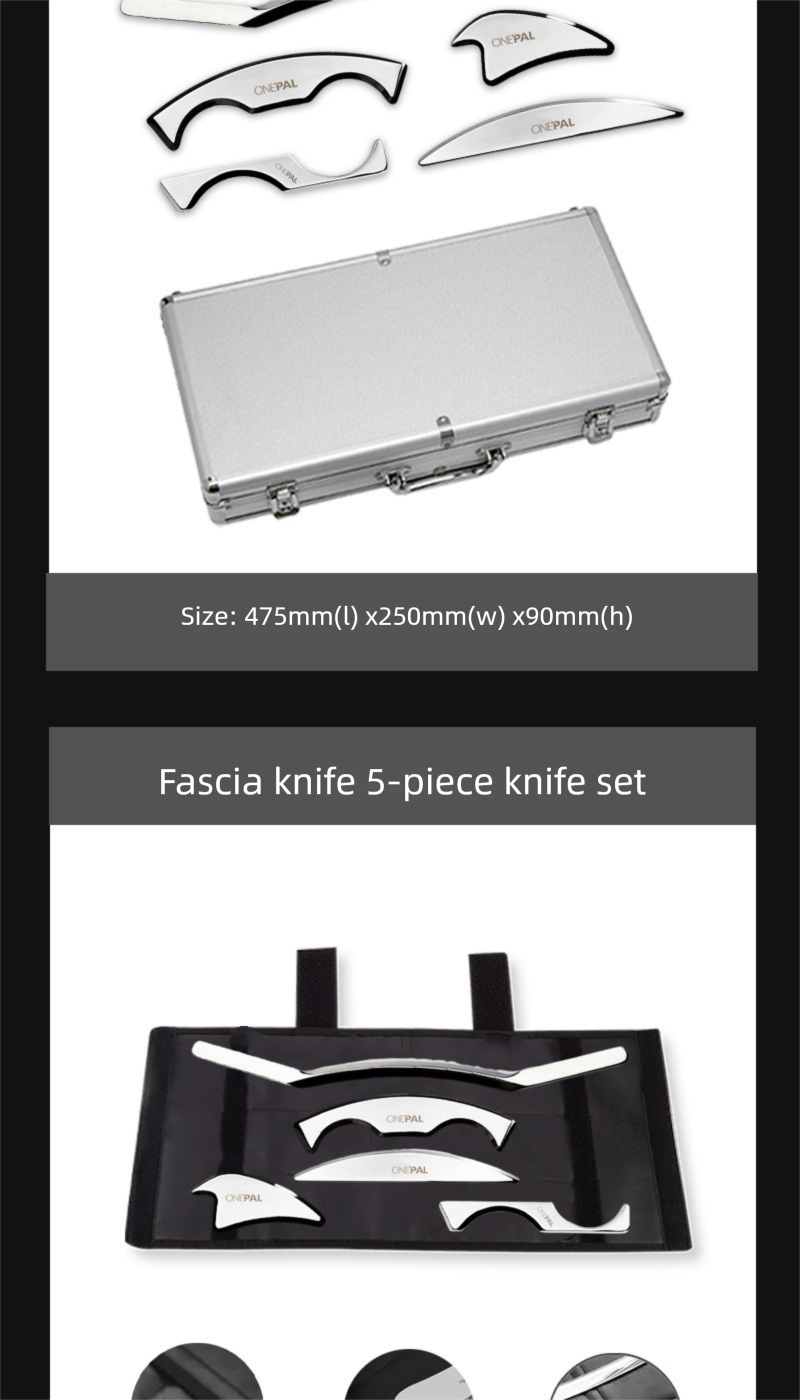 Coltello per massaggio in acciaio inossidabile, raschiamento, strumento per esercizi di rilassamento, massaggiatore per membrane del collo, rilascio dei meridiani, lenitivo_voghion.com