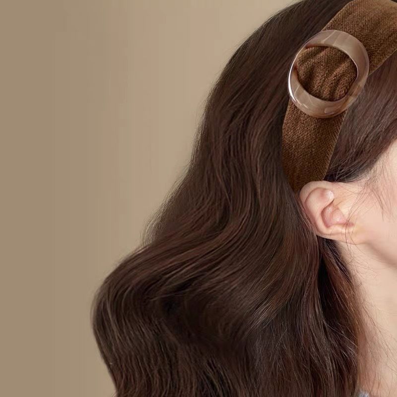 Cerchietto Milad con anello rotondo e bordo largo in velluto per donna, fascia per capelli alla moda di alta qualità per l'uso quotidiano_voghion.com