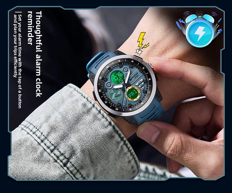 Sanda Cross-Border Hot-Selling Student Trendy Multi-Function Summer Time Waterproof Alarm Reminder Electronic Watch For_voghion.com