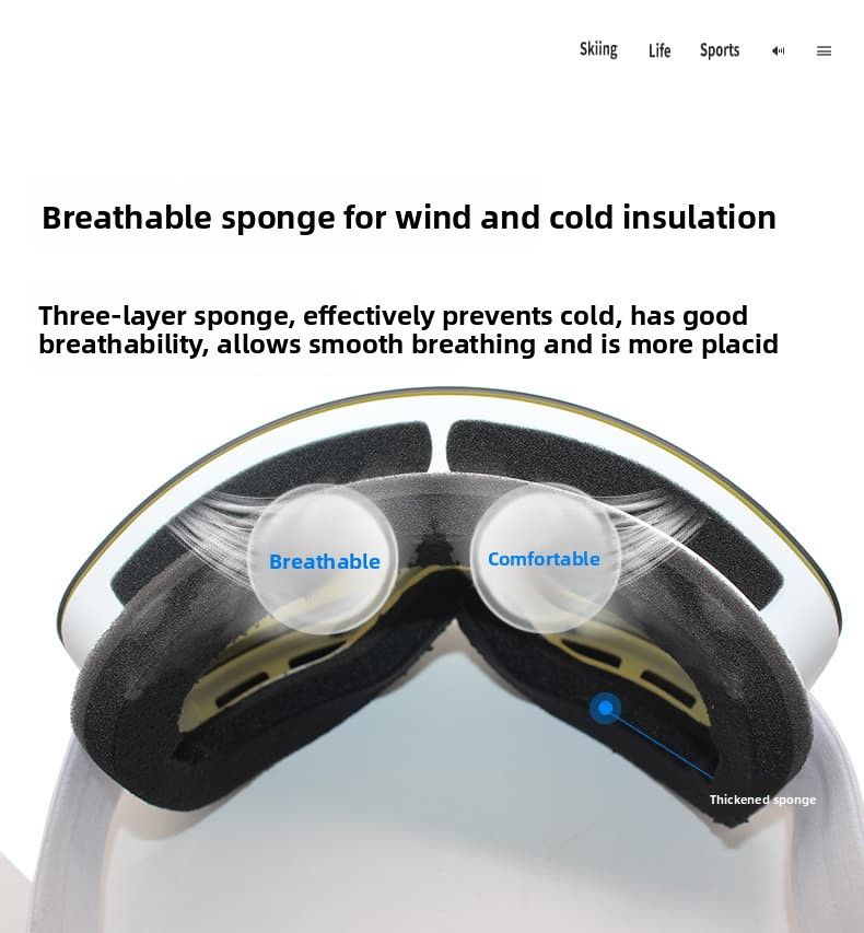 Occhiali da sci da esterno, unisex, antiappannamento, a doppio strato, con visione HD, compatibili con occhiali da vista_voghion.com