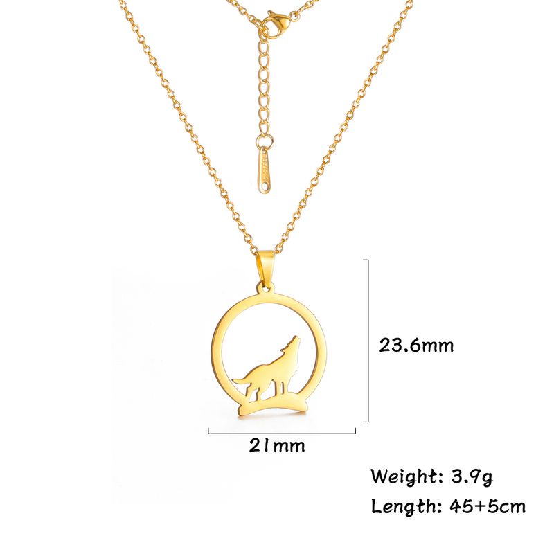 Fashion Unift Howg Pendant Necklace for Women Tibetan Wolf Patronus Amulet Charm Trendy Punk Stainless Steel Choker Jewelry Gift_voghion.com
