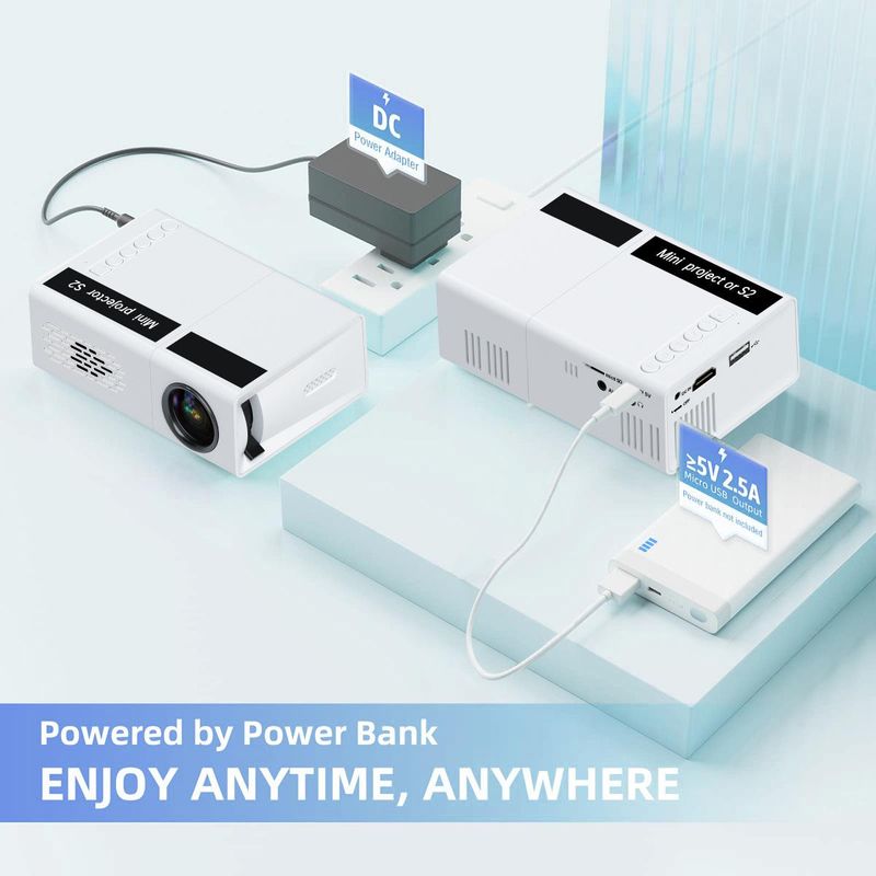 Mini Portable Home Outdoor Mini Projector HD 1080P Mobile Same Screen Projector_voghion.com