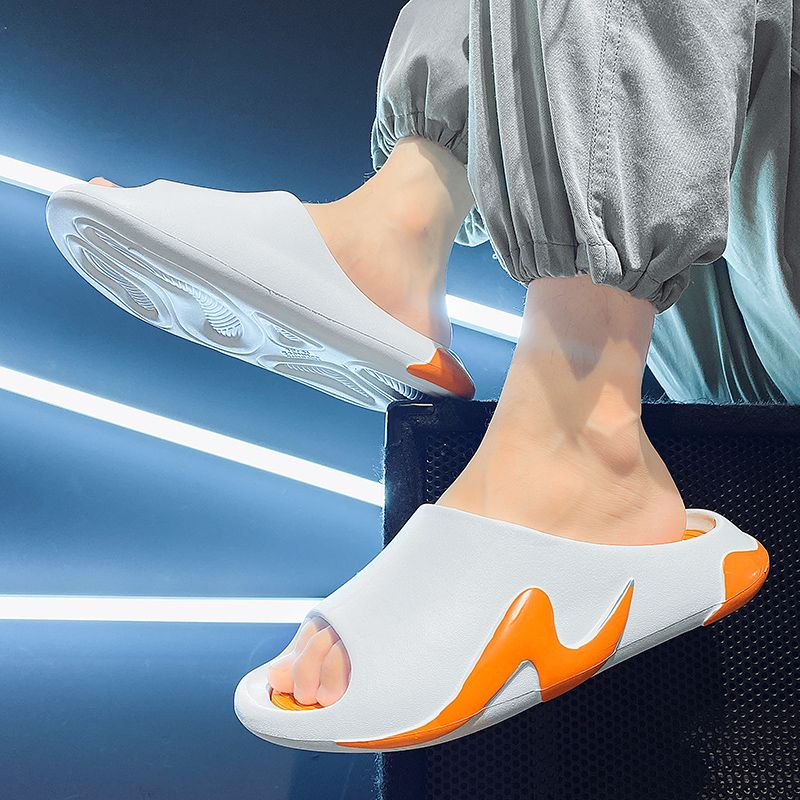 Pantofole da uomo alla moda da grotta, pantofole da esterno, antiscivolo, morbido elastico, confortevole senso del piede_voghion.com