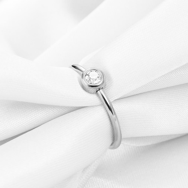 Anelli minimalisti in titanio con diamanti da 2 mm, in acciaio inossidabile, per coppie, con zirconi e oro_voghion.com