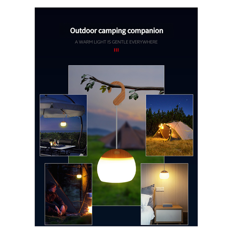 Outdoor LED Lantern Handheld Atmosphere USB Multi-Function Rechargeable Tent Silicone Camping Hanging Light_voghion.com