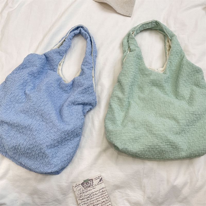2025 Spring And Summer New Light Pure Color Folding New Western Casual Shoulder Tote Bag_voghion.com