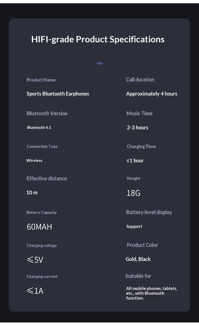 Auricolari stereo Bluetooth sportivi wireless a doppio orecchio, batteria a lunga durata, auricolari magnetici da appendere al collo, auricolari di marca_voghion.com