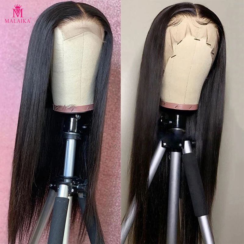 13x4 Lace Front Wig 180 Densité Natraul Noir Brésilien Droite Perruque de Cheveux Humains Dentelle Frontale Perruque Pour Les Femmes Noires Pré Pincées Avec Des Cheveux De Bébé_voghion.com