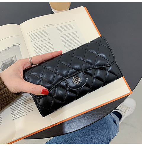 Damen Geldbörse Clutch Ledertasche Münzbörse Kreditkartenhalter_voghion.com
