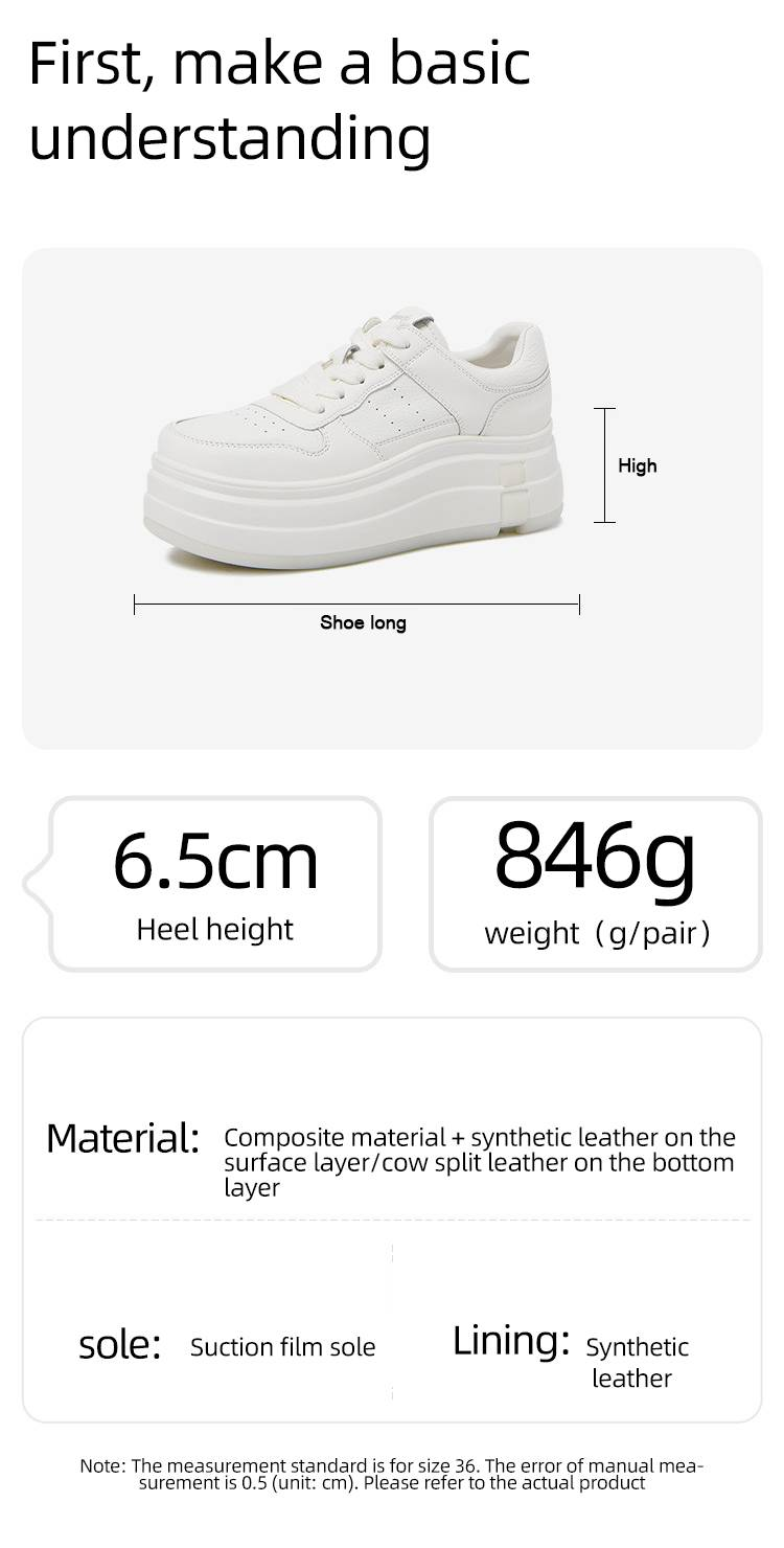 cameido Women's Thick - Soled White Sneakers, Spring 2025 Platform Casual Shoes, Elevating Lace - Up Slip - On Shoes For Women_voghion.com