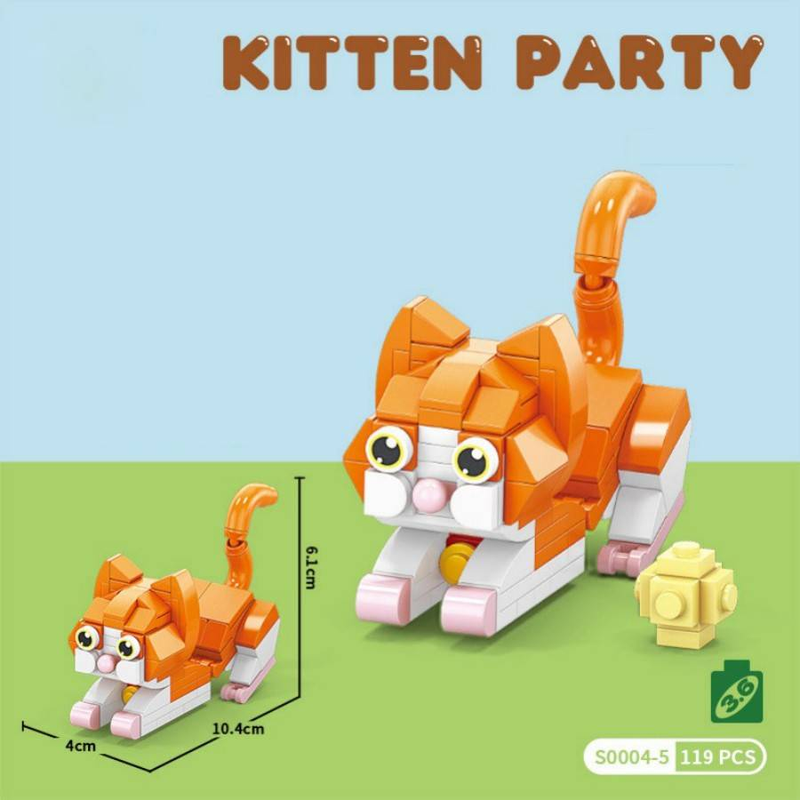 Set de 9 mini blocuri de construcție cu desene animate - Colecție de pisici drăguțe, animale marine și insecte | Jucării educaționale creative DIY pentru copii | Cadou decor pentru birou_voghion.com