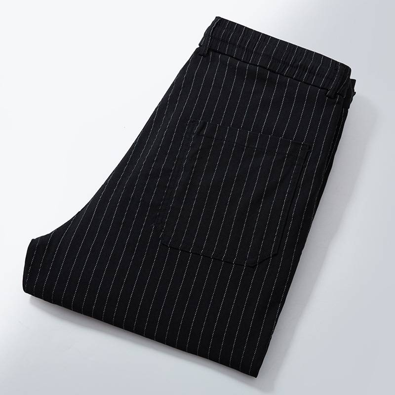 Pantaloni casual elasticizzati a pois, a vita media e alta, taglie forti, da uomo_voghion.com