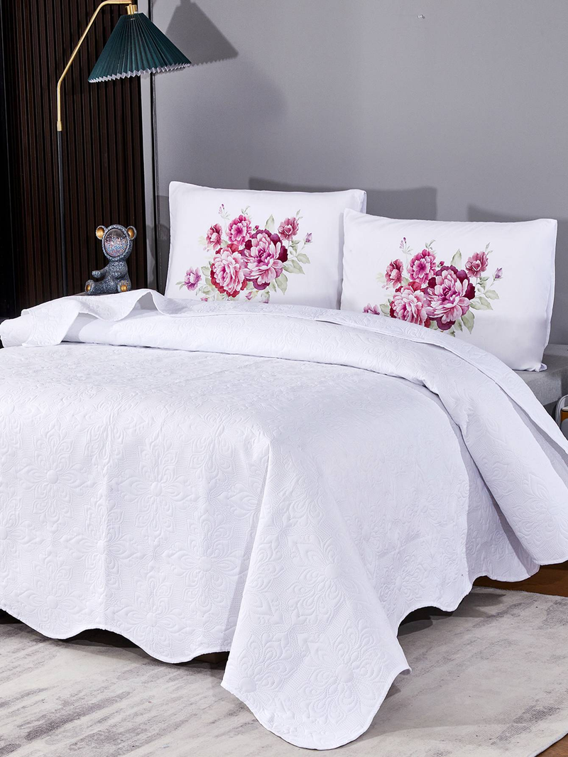 CG04 Sunflower Bed Cover Set, Suitable For Bedrooms And Living Rooms (1* Bedspread +2* Pillowcase, No Duvet Core Or Pillow Core)_voghion.com