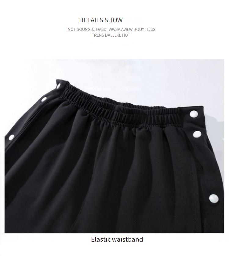 Vêtements pour hommes Shorts de sport décontractés pour hommes Pantalons mi-longs à cinq points Pantalons à sept points Pantalons de survêtement amples en tricot Boutonnés Style mince d'été Été_voghion.com