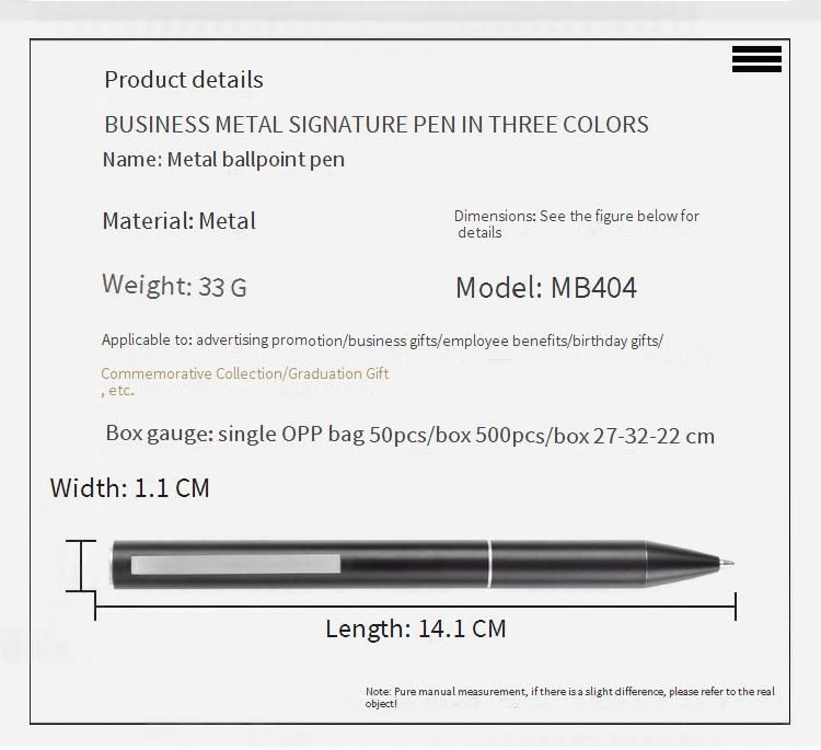 Caneta esferográfica fosca com logotipo personalizado, toque pesado, hotel, escritório, publicidade, presente de metal, caneta atômica personalizada_voghion.com